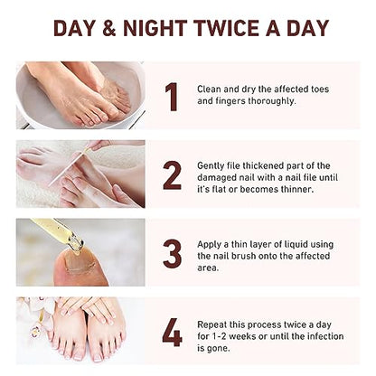 7 días de crecimiento y fortalecimiento de uñas suero 0.7 fl oz solución suavizante de onicomicosis aceite de tratamiento de uñas para uñas descoloridas y dañadas