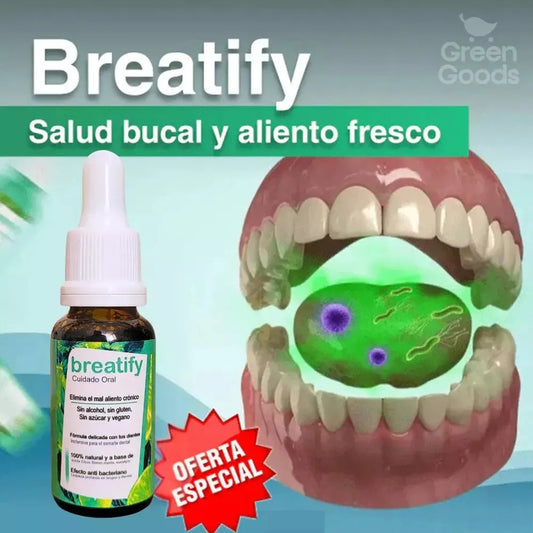 DESPÍDETE DEL MAL ALIENTO BREATIFY + ENVÍO GRATIS