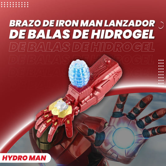 Brazo de Iron Man lanzador de balas de hidrogel - Hydro Man™ +Envio Gratis