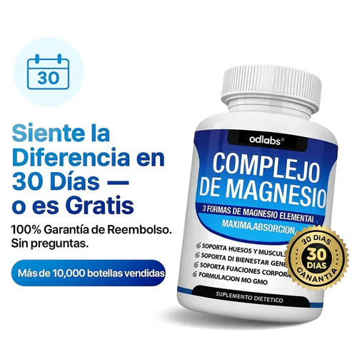 Magnesio complex 8 formas – Energía, Relajación y Recuperación + Envio Gratis